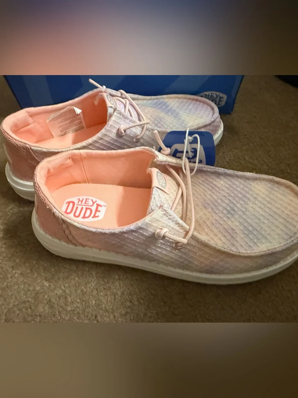 Hey Dude Kids Tie-Dye Slip-On Sneakers - Pink, Purple, Cream